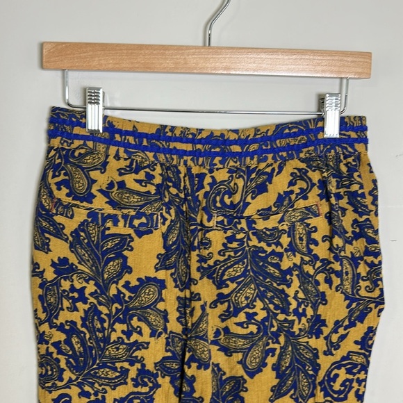 Anthropologie Hei Hei Tana Wide Leg Pant Paisley Gold Blue Womens Size S - Picture 7 of 13